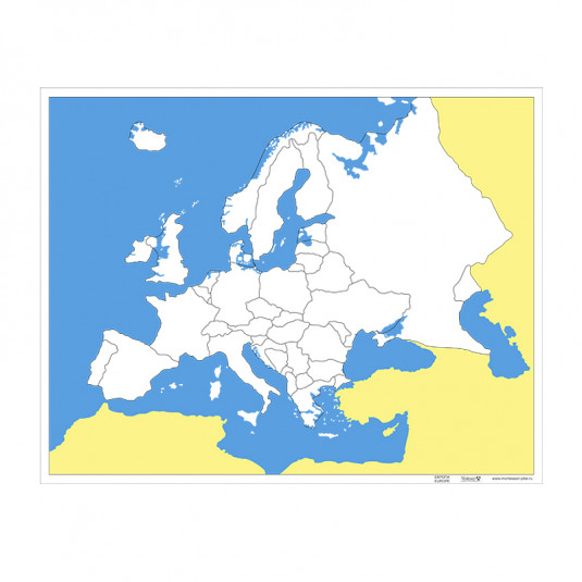 6.03.0 Контурная карта Европы (без названий)