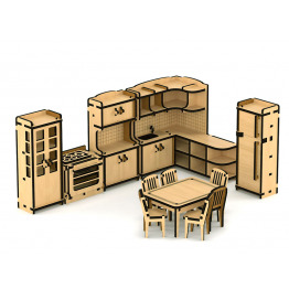 НФ-0123  Конструктор Набор мебели «Кухня» для дома «Венеция»
