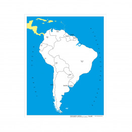 6.05.1С Контурная карта Южной Америки - столицы