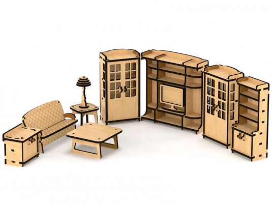 НФ-0124  Конструктор Набор мебели «Гостиная» для дома «Венеция»