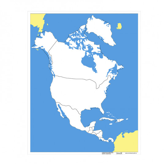 6.04.0 Контурная карта Северной Америки (без названий)